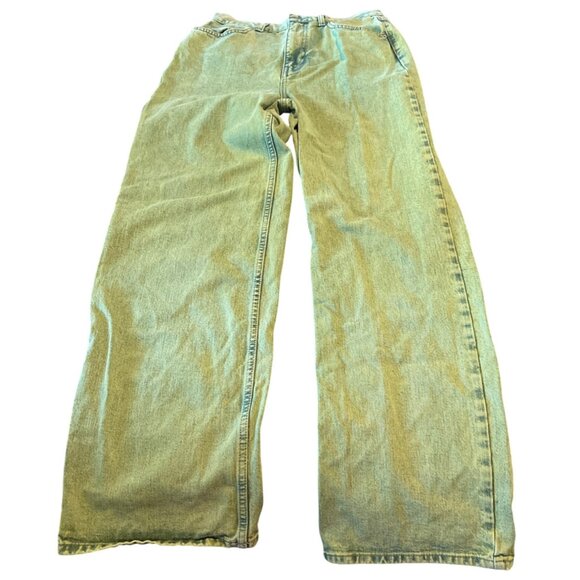 BDG Urban Outfitters High-Rise Baggy Jeans Size 29 Green Denim Wide Leg - Picture 2 of 7